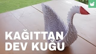 Kolayca origami yapmayı öğrenin Kağıttan Dev Kuğu Yapımı [upl. by Wyatan630]