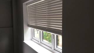 Electric wood Venetian Blinds  Aquarius Blinds [upl. by Airlie]