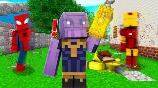 THANOS SONSUZLUK ELDİVENİ İLE YOK ETTİ 😱  Minecraft [upl. by Jock]