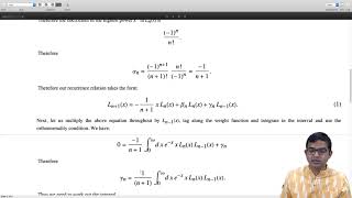 mod06lec53  Laguerre Polynomials recurrence relation [upl. by Aiket596]