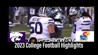 21 Kansas State vs 25 Kansas Football Game Highlights 11 18 2023 [upl. by Ellehcir]