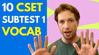 CSET Multiple Subjects Subtest 1 Vocabulary [upl. by Aisayt766]