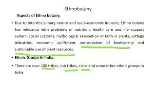 Ethnobotany and Economicbotany [upl. by Ursuline]