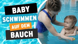 Babyschwimmen  Auf dem Bauch  Übung 2 [upl. by Jessalyn]