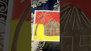 How to make warli art  Warli art easy warli painting Warli paintingeasy warli art warli drawing [upl. by Bradeord]