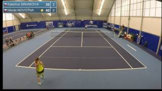 Siniakova Katerina v Novotna Nikola  2016 Tenisova extraliga [upl. by Ydnim]