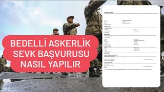 2024 BEDELLİ ASKERLİK SEVK BAŞVURUSU NASIL YAPILIR  ASKERLİK SEVK BELGESİ NASIL ALINIR [upl. by Wynny129]