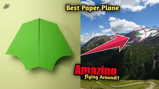 how to make an AMAZING flying around paper plane TwinPaperPlane [upl. by Nonez]