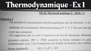 Tdthermodynamique 2 Smp3  Série 1 [upl. by Ryhpez]