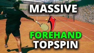 How To Hit MASSIVE Topspin on your Forehand Tennis Forehand Technique [upl. by Innaig]