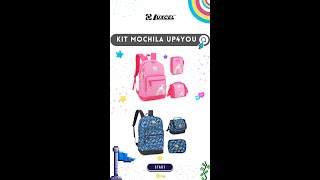 KIT MOCHILA LANCHEIRA ESTOJO BOX ORIGINAL UP4YOU [upl. by Arlan]