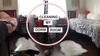 Clean My College Dorm With Me 2017  Ashley [upl. by Gladdy898]