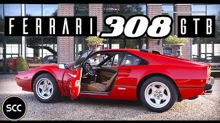 FERRARI 308 GTB QV 1983  Test Drive in top gear  Quattrovalvole V8 Engine sound  SCC TV [upl. by Sorilda]