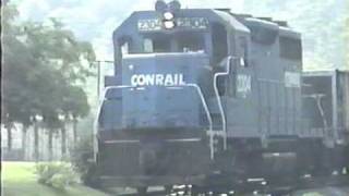 Conrail GP35 2304 Leads Ballast Train [upl. by Fergus588]