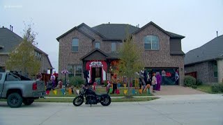 Watch this Denton County Dad turn his twocar garage into an impressive haunted house [upl. by Ojimmas]