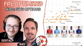 FPL Optimized Analytics Podcast  GW5 Options  Episode 102 [upl. by Corwun]