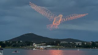 Canberra Drone Sky Show 2024 on Lake Burley Griffin [upl. by Reggie]