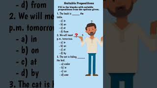 PrepositionPrepositions in English GrammarPreposition QuizExam Prep viralshort [upl. by Haldes654]