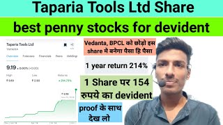 Taparia Tools Ltd Share  best penny stocks for devident  pennystocks  tapariatools [upl. by Johst]