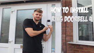 HOW TO INSTALL RING DOORBELL 4 [upl. by Lemrej131]