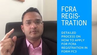 How to Apply for FCRA registration in FC3 Form [upl. by Seraphina]