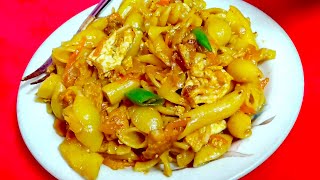 স্পাইসি মাশাল্লা পাস্তা  pasta recipe bangla  egg pasta recipe [upl. by Rainah]