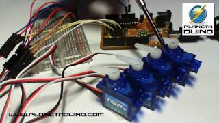 Arduino  Controlar Multiples Servos [upl. by Kloman]