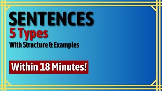 English Grammar  Sentence with Structure part 1 [upl. by Aihsak]