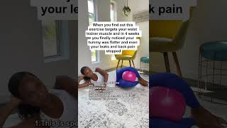 This exercise engages your waist trainer muscle helps back pain pelvic floor and mom pooch [upl. by Alejandrina]