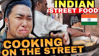 INDIAN STREET FOOD 🇮🇳 COOKING ON THE STREETS OF NEW DELHI 😱 [upl. by Arakat]