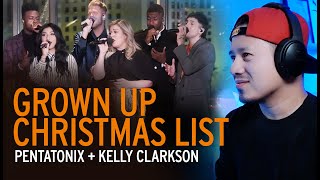 Grown Up Christmas List by Pentatonix ft Kelly Clarkson  REACTION  My favorite Christmas song [upl. by Halima810]