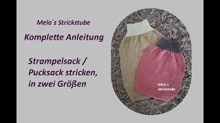 Ragmela 79  BabyStrampelsack  Pucksack stricken in zwei Größen [upl. by Mena]