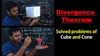 Gauss Divergence theorem Solved problem for cube and cone [upl. by Niel]