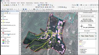 Tutorial Membuat Layout Digitasi Sumber Data Peta Citra Google EarthSAS Planet [upl. by Anilah328]