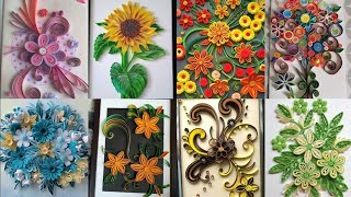 Diy Wall art  Beautifully Designed Handmade Quilling Flowers  Flower Bouquet  Diy Paper crafts [upl. by Fital]