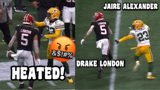 Drake London ‘BULLIED’ Jaire Alexander 😳👀 WR Vs CB Packers Vs Falcons 2023 highlights [upl. by Imhskal]