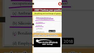 Breathing and exchange of gases NEET PYQ class 11th neet2025 RevolutionPointpankaj [upl. by Nahsor]