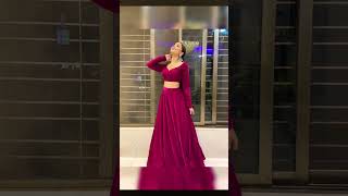 Velvet lehenga for Diwali velvet latest lengha design bollywood style shorts [upl. by Adnovoj]