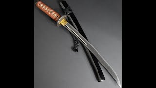 03014 ANTIQUE NIHONTO JAPANESE SAMURAI KATANA SWORD WAKIZASHI NOBUKUNI 信國 signed wKOSHIRAE [upl. by Harsho]