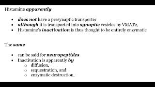 STAHLS  Chapter 2  5 TRANSPORTERS FOR HISTAMINE AND NEUROPEPTIDES psychiatrypharmacology [upl. by Toddy]