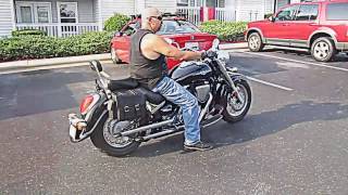 2009 Suzuki Boulevard C50 with stock vs Cobra exhaust comparison [upl. by Camilo809]