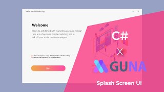 HOW TO MAKE SPLASH SCREEN UI WITH C  GUNAFRAMEWORK  UI WINFORM  VISUAL STUDIO [upl. by Amyaj]