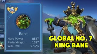 TOP GLOBAL BANE NO7 WINRATE 979 PEMBANTAI PRO PLAYER  TOP GLOBAL HERO [upl. by Nialb775]