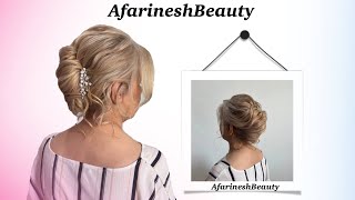 Elegant French Twist with curly Easy to do just do it [upl. by Merlina647]