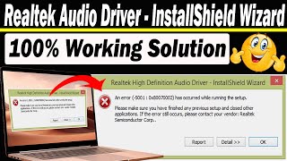 Realtek Audio Driver  InstallShield Wizard Realtek High Definition Audio Driver Issue in Windows11 [upl. by Retsub144]