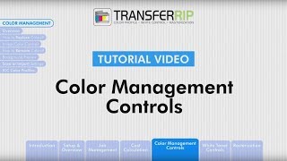 TransferRIP Part 51  Introduction Color Management [upl. by Egas464]