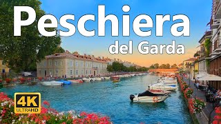 Peschiera del Garda Italy  Sunset Walking Tour 4K Ultra HD [upl. by Shalne]