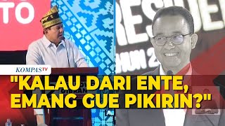 Prabowo Respons Nilai 11 Anies di Debat Kalau dari Ente Emang Gue Pikirin [upl. by Nelubez497]