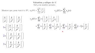 Formule de Legendre sur la valuation padique de k [upl. by Ailel9]