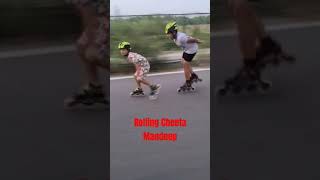 Mandeep Rolling Cheeta inlineskating skating quadskates practice murga reels viralvideo [upl. by Llekram]